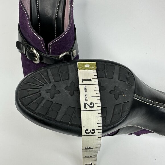 Cole Haan Women's Purple Jianna Buckle Suede Leather Clog Heels US 8 B - Picture 16 of 17